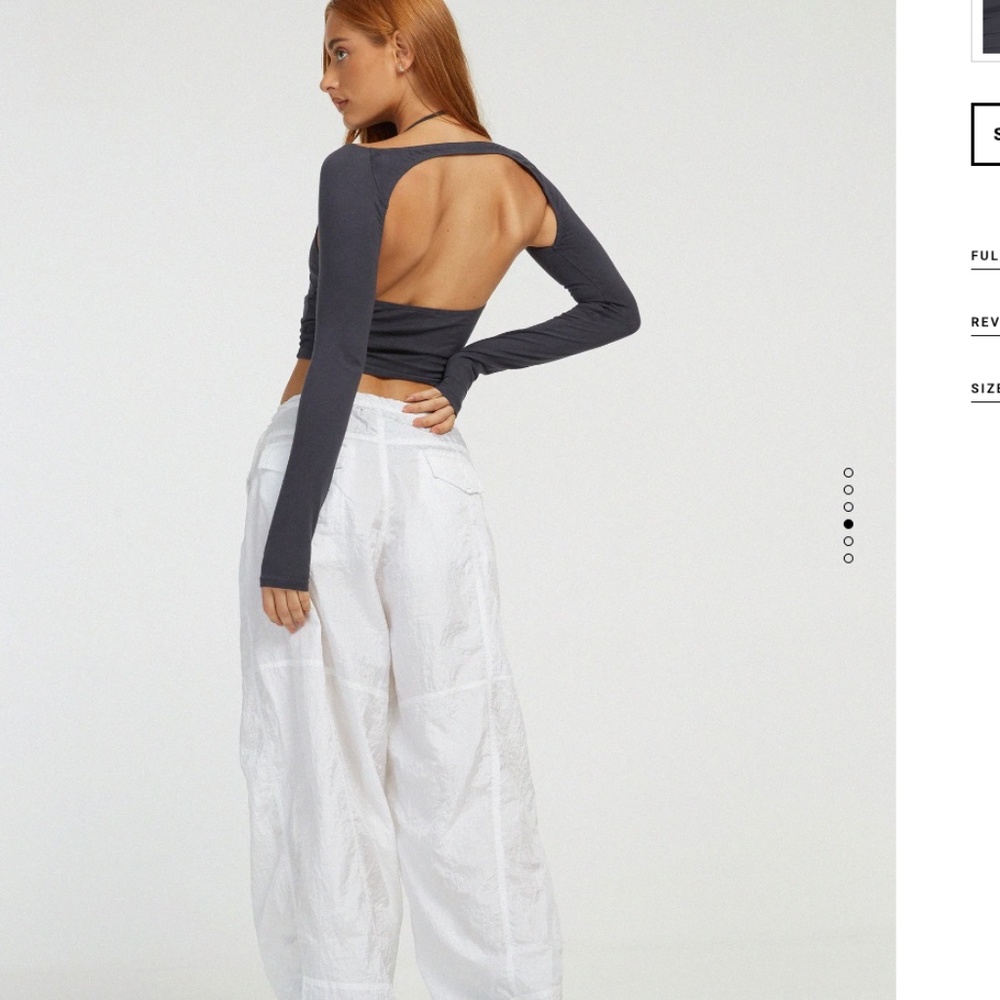 Motel Rocks BRANDY CROP TOP IN OCEAN STORM - Picture 2 of 3